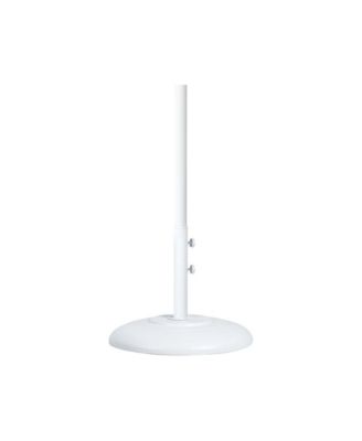 Fiji Black Fabric / Matte White Aluminum Patio Umbrella with Base Sets