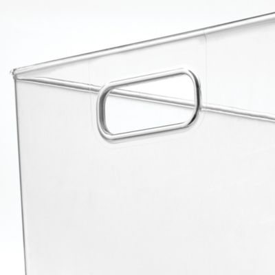 Plastic Storage Bin with Handles - Set of 2 - Clear - Made in USA