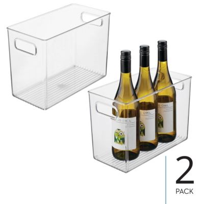 Pantry Storage Bin with Handles - Set of 2 - Clear - Made in USA