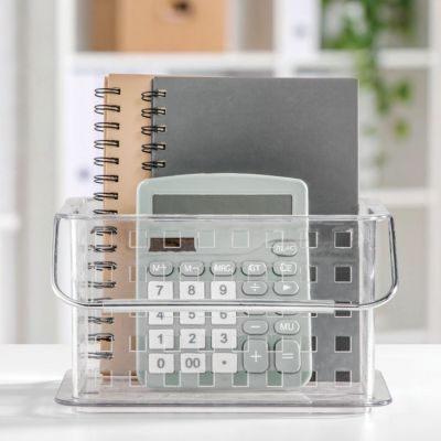 Small Stackable Shower Basket, Set of 3, Clear, Made in USA