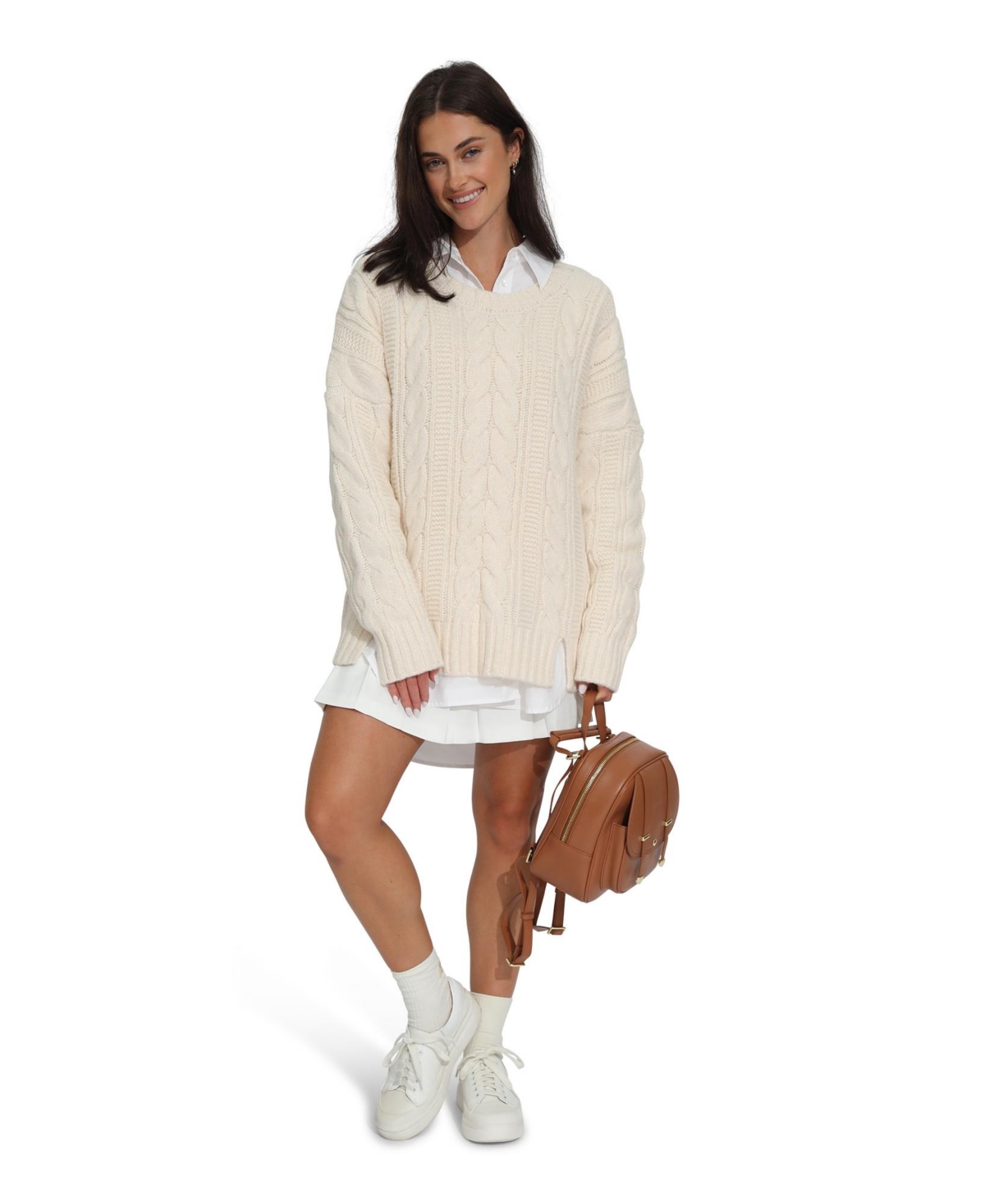 Belle & Bloom Women's Perfect Me Oversized Crew Sweater
