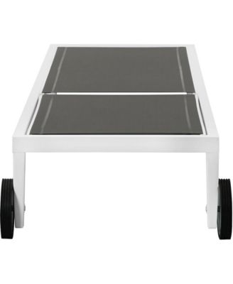 Nizuc Grey Mesh Water Resistant Fabric Outdoor Patio Chaise Lounge Chair