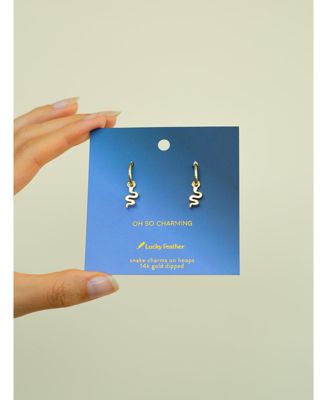 Hoops with Drop - Snake - OH SO CHARMING