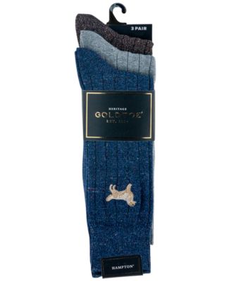 Men's 3-Pack Hampton Embroidered Reinforced Toe Crew Socks