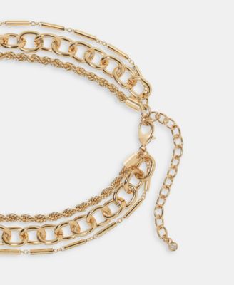 Pav&eacute; Heart Layered Pendant Necklace, 15" + 3" extender, Macy's Exclusive