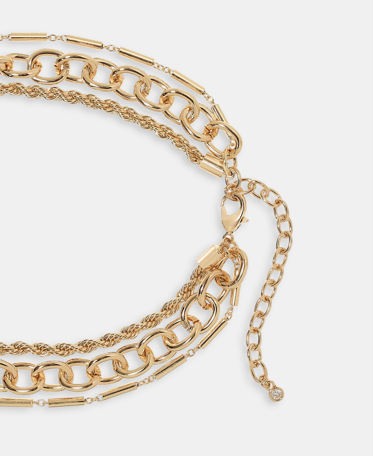 On 34th Pave Heart Layered Pendant Necklace, 15" + 3" Extender, Macy's Exclusive In Gold