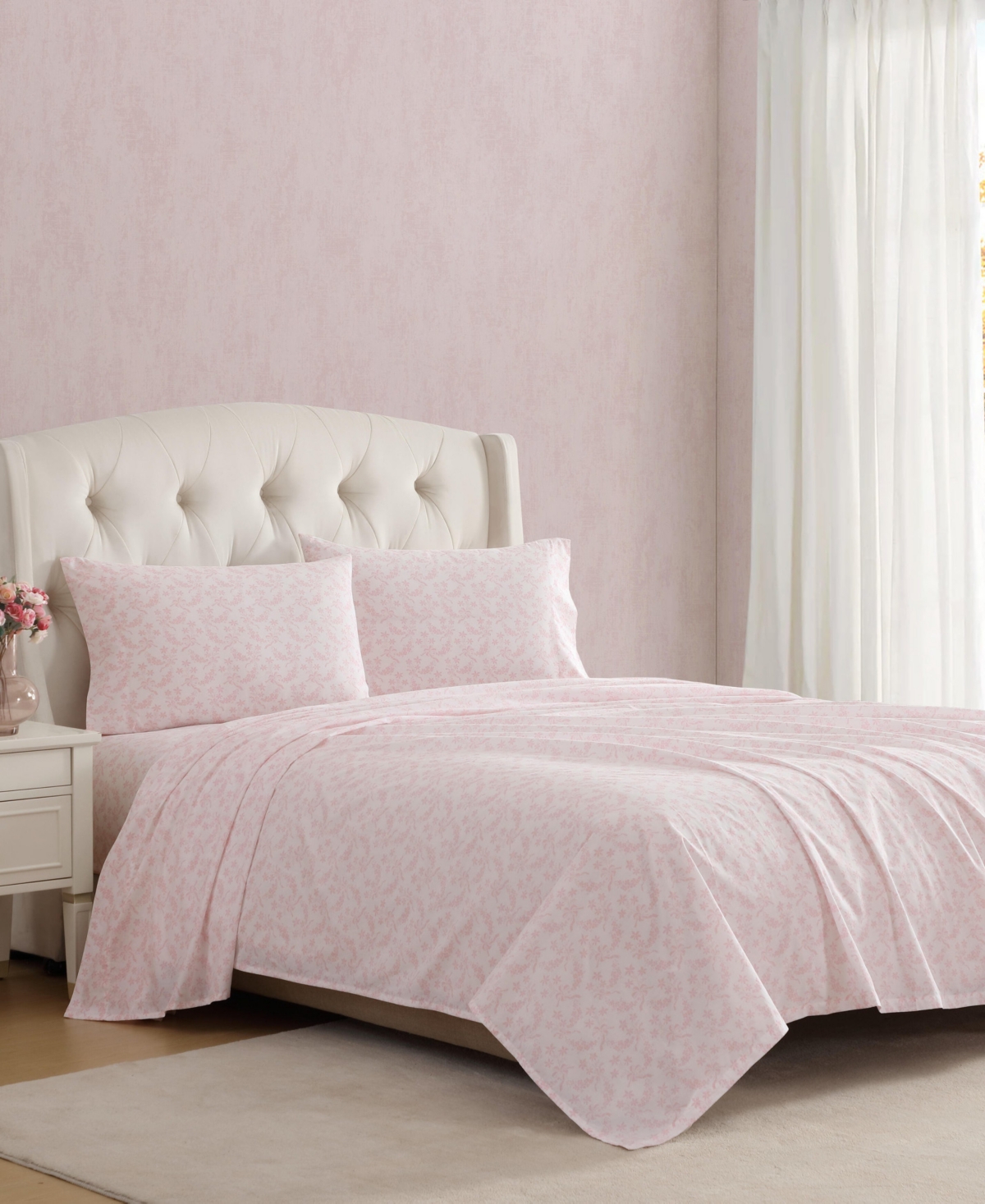 Laura Ashley Cotton Percale -Pc. Sheet Set