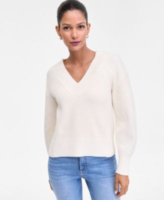 Women's Directional Ribbed Sweater, Macy's Exclusive