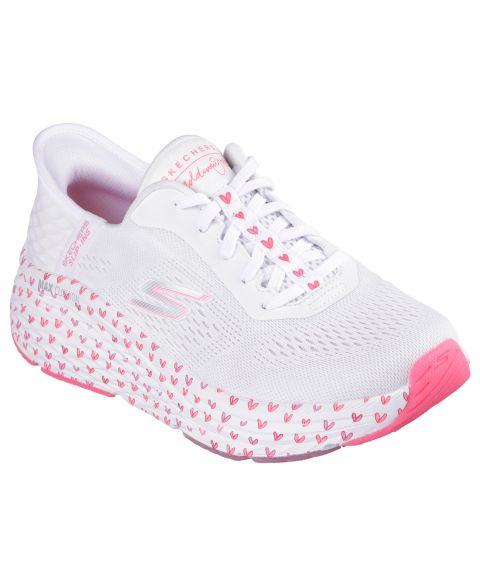 Женские кроссовки Skechers Slip-Ins x JGoldcrown: Max Cushioning Athletic Walking, цвет: Белый / Розовый