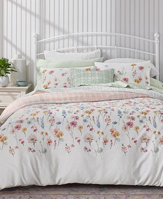 Charter Club Flora 3-Pc. Duvet Cover Set, Full/Queen - Full/Queen