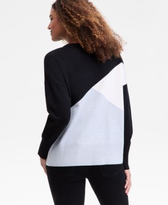 Women's Colorblocked Dolman-Sleeve Sweater, Macy's Exclusive