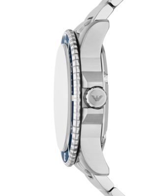 Men's World Explorer Solar Stainless Steel Bracelet Watch 42mm