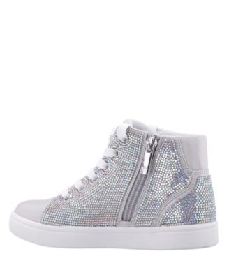 Girls Side Zip High Top Athletic Shoes