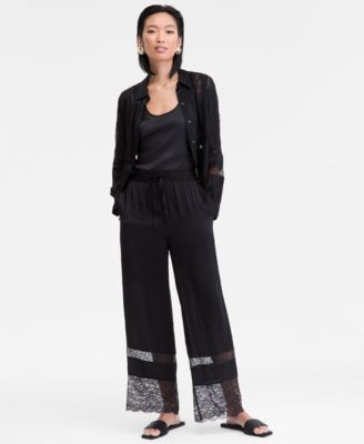 I.N.C. International Concepts - Women's Lace-Hem Pull-On Pants