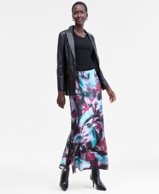 I.N.C. International Concepts - Women's Printed Satin Slip Skirt