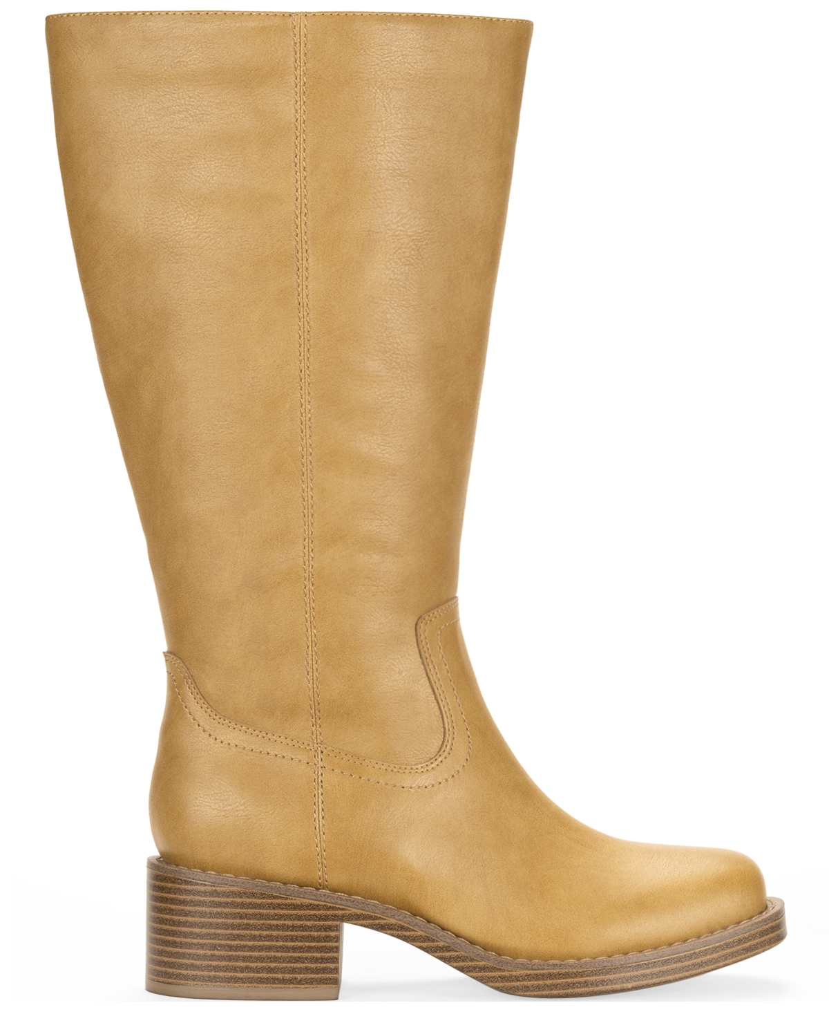 Wild Pair Women's Warblerr Wide Calf Square Toe Tall Boots, Macy's Exclusive In Yellow