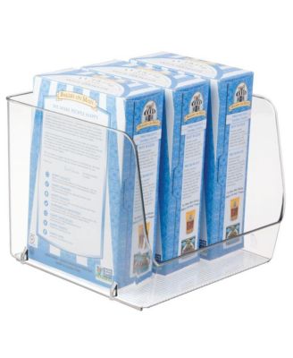 Stackable Open-Front Storage Bin - Set of 4 - Clear