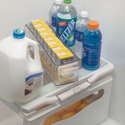 Set of 3 Stackable Fridge Storage Bin with Handle