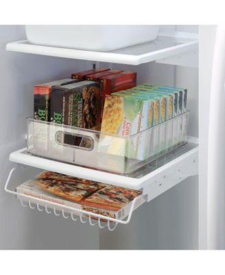 Divided Storage Bin for Fridge or Pantry, Set of 3, Clear, Made in USA