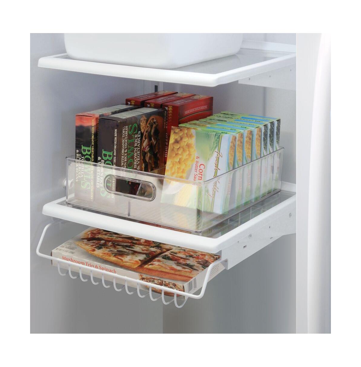 iDesign Divided Storage Bin for Fridge or Pantry, Set of 3, Clear, Made in Usa