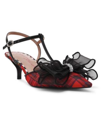 Betsey Johnson - Lillyan T-Strap Kitten-Heel Pumps