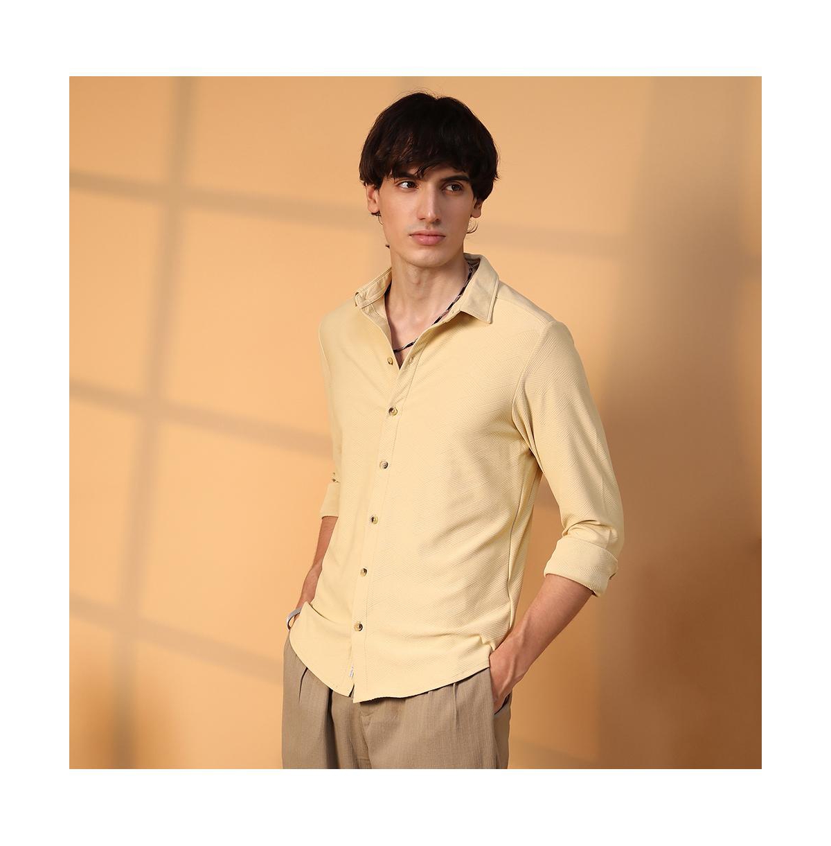 Campus Sutra Men's Criss-Cross Shirt