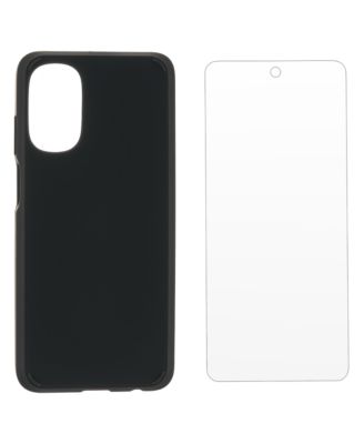 Protection Pack Tough Case and Glass Screen Protector for Motorola Moto G 5G (2022)-Clear