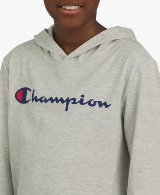 Big Boys Signature Logo Long-Sleeve Hooded T-Shirt