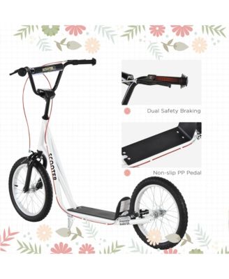 Youth Scooter Kick Scooter Front and Rear Dual Brakes,