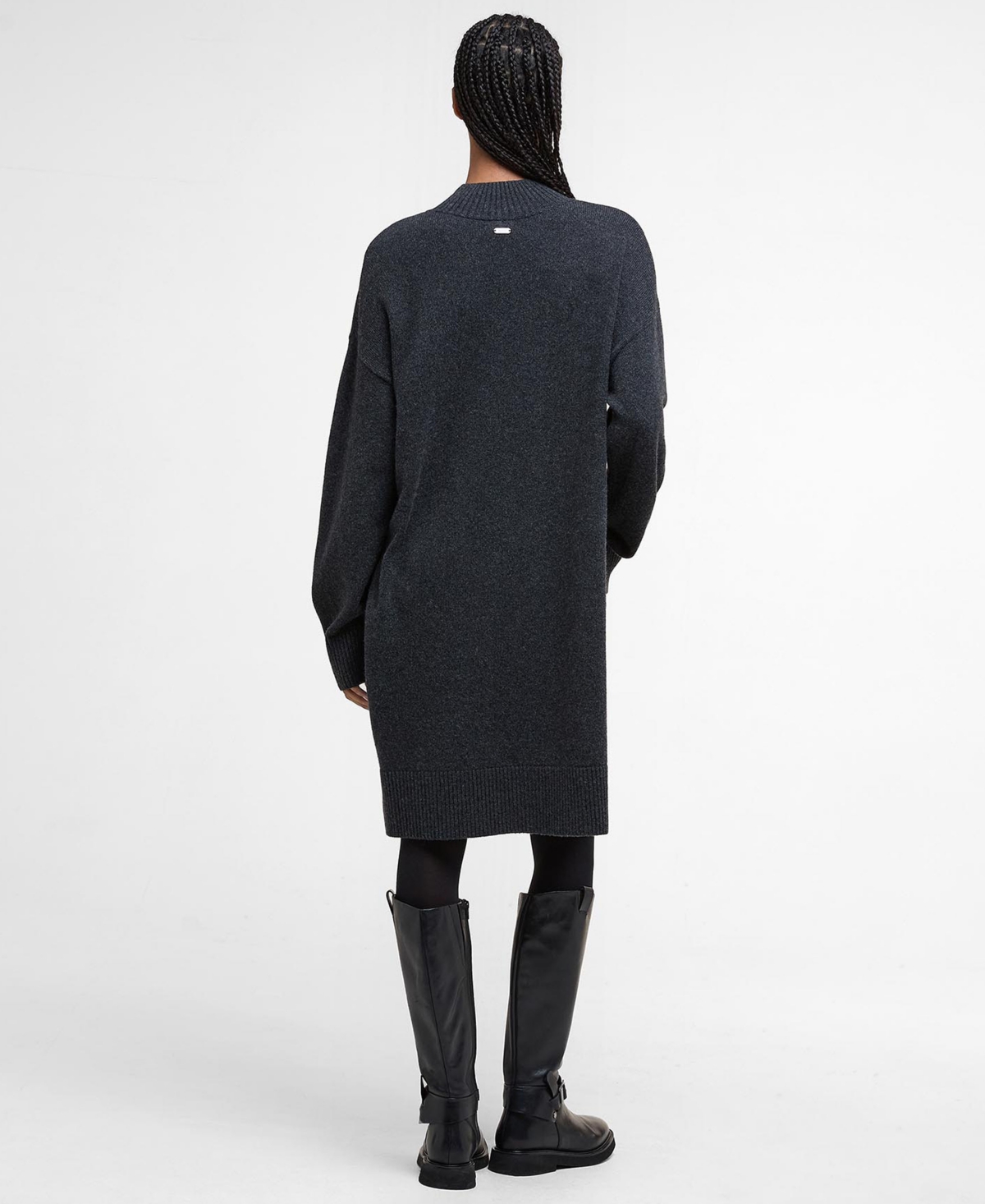 Barbour Women's Funnel Neck Mini Dress In Gray