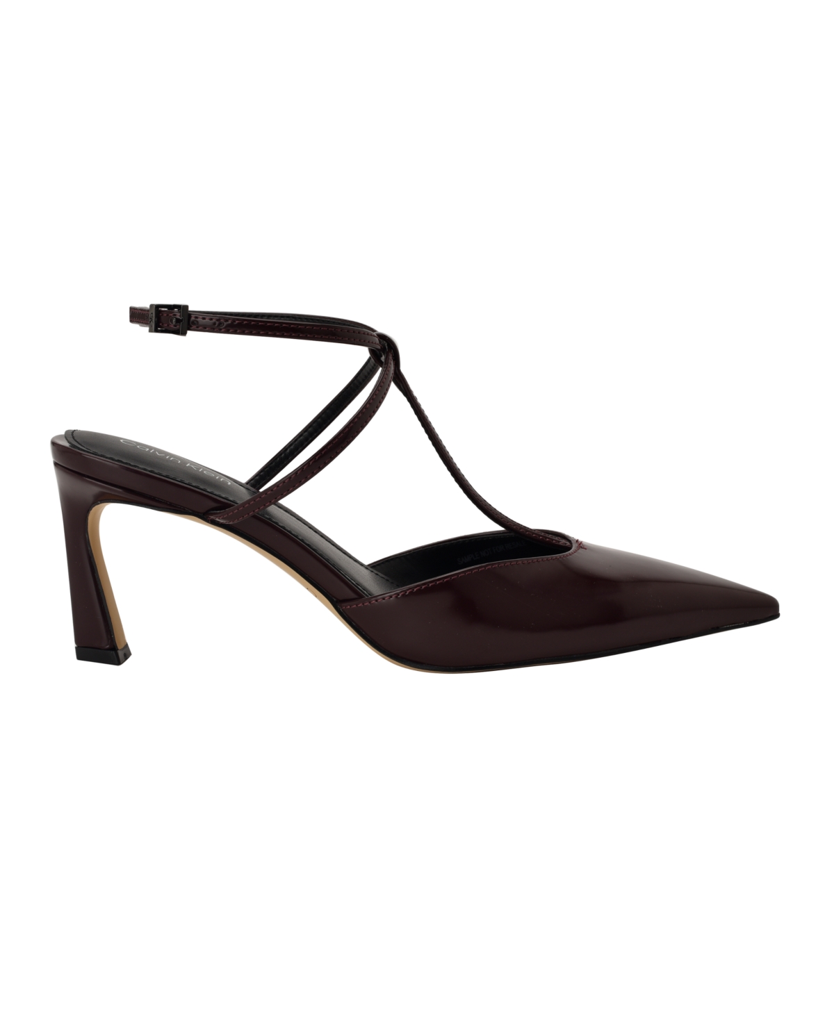 Calvin Klein Avriel 2 Ankle Strap Pump In Brown