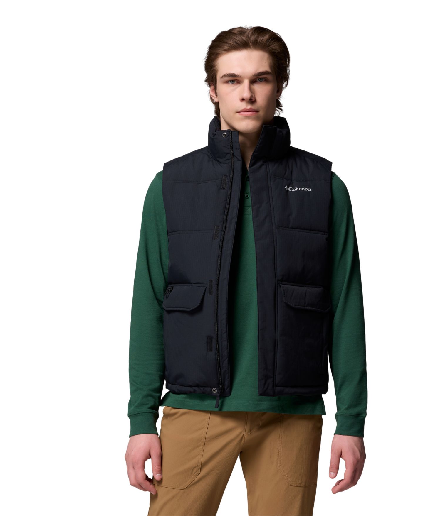 Мужской жилет Columbia Landroamer Puffer Vest, цвет: Чёрный — фото 6