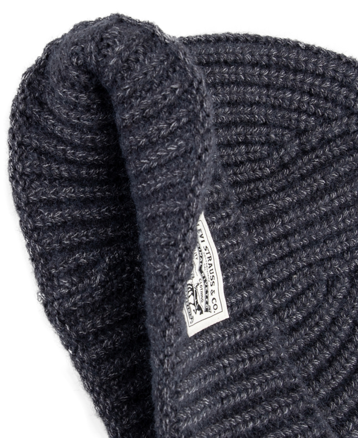 Levi's Men's Heathered Rib Knit Fashion Beanie In Blue