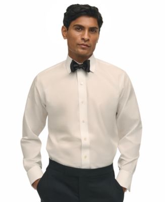 Men's Regular Fit Non-Iron Spread Collar French Cuff Formal Dress Shirt -  Macy's
