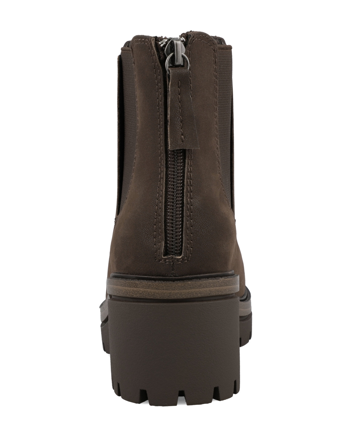 Mia Women's Sefi Chelsea Lug Sole Booties In Brown