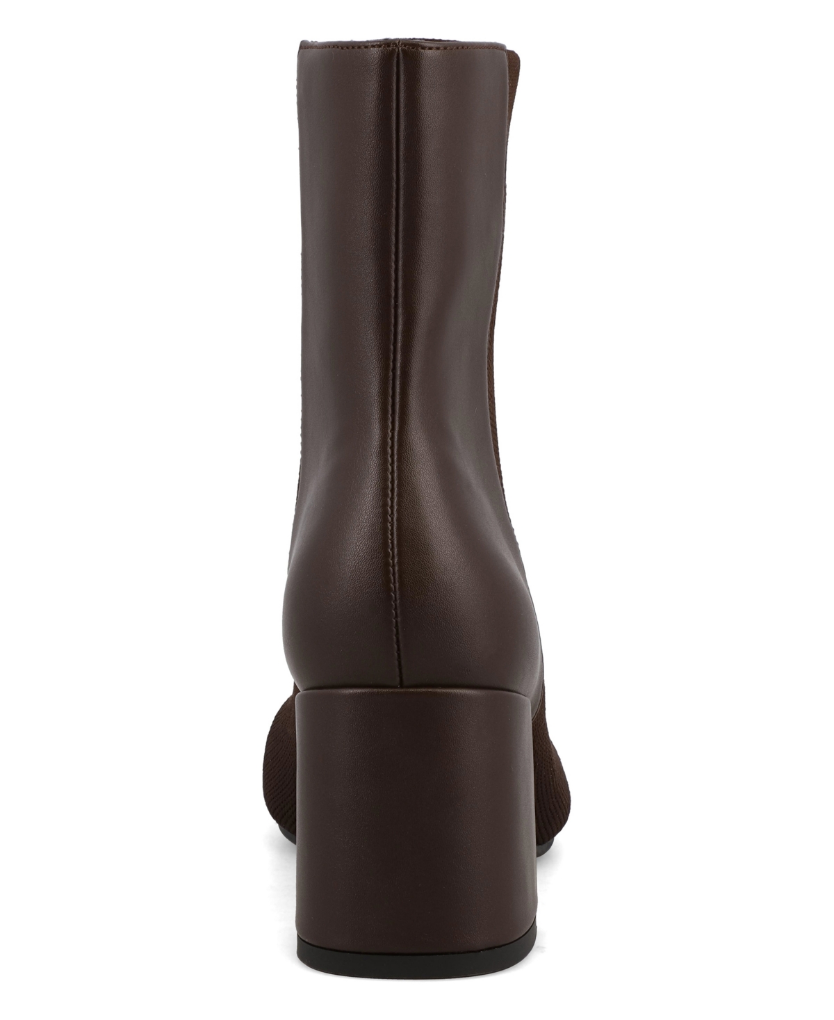 Mia Women's Bronwen Chic Contrast Block Heel Dress Booties In Brown