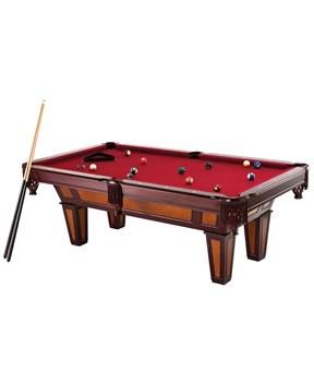 Pool Table with Wool Felt Top and Classic Fringe Drop Pockets for Game Room