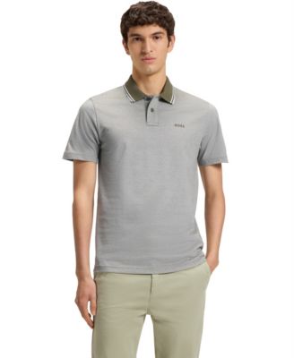 Hugo Boss - Men's Oxford-Piqu&eacute; Cotton Relaxed-Fit Polo Shirt