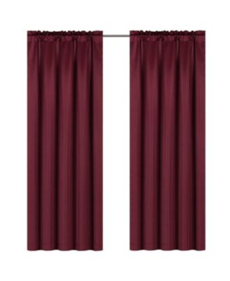 Ultra Lux Faux Silk Regency Crinkle Rod Pocket Semi Sheer Single Curtain Panel - 52 in. W x 84 in. L