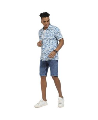 Men's Blue Foliage Strokes Shirt