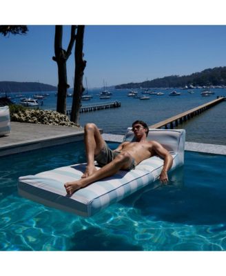 Luxe Lie-On Lounger: Lazy Days - Blue Stripe
