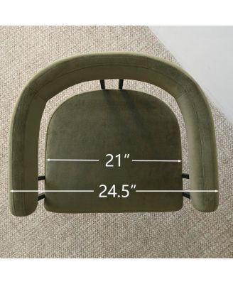 3-Piece 35 Inch Round Dining Table Set with 2 Velvet Chairs, Space-Saving Kitchen & Dining Room Furniture for Small Spaces