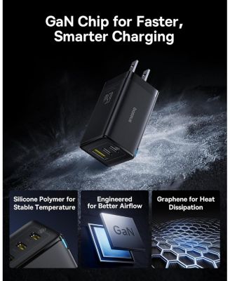 2 Pack 65W USB C Charger Block, PPS 3-Port Fast Compact Foldable USB C Charger for MacBook, iPad Pro, Galaxy S24, iPhone 16/15 and More Series