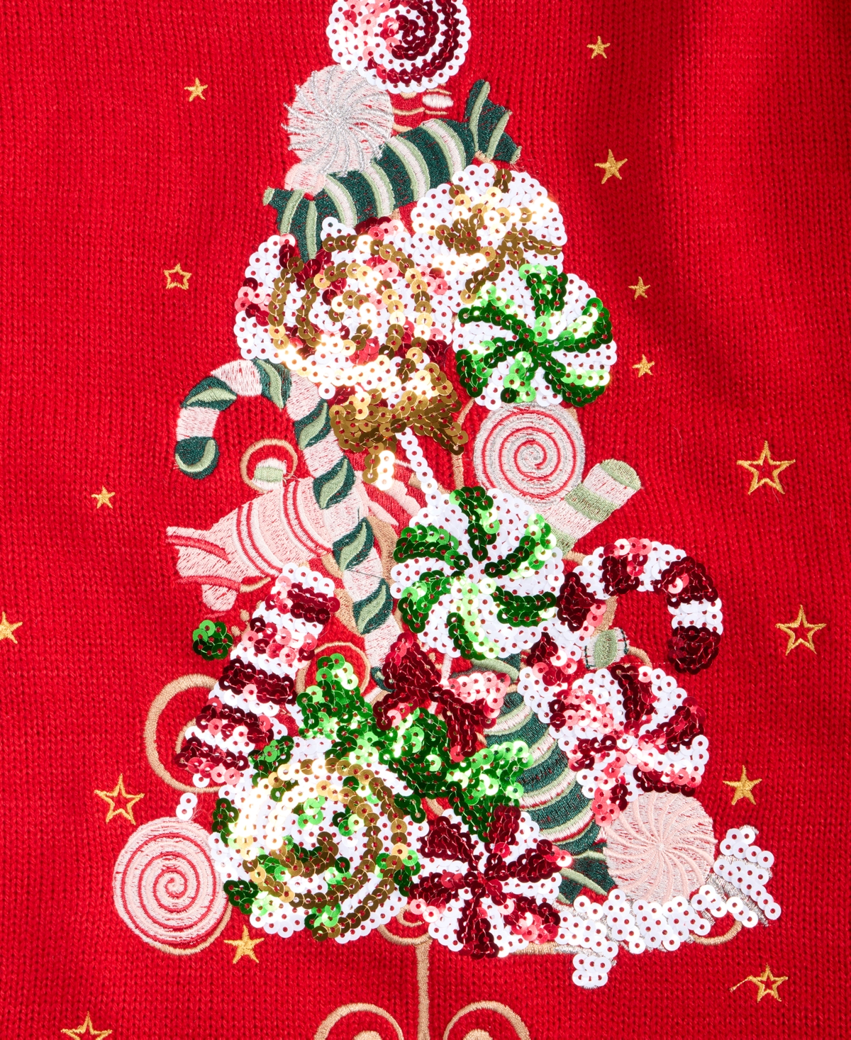 Holiday Lane Women's Candy Tree Graphic Sweater, Macy's Exclusive