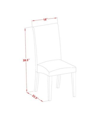 5-Piece Wood Dining Set with Drop Leaf Table & 4 High Back Linen Fabric Chairs