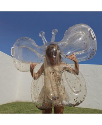 Kids Lie-On Float: Butterfly Cotton Candy - Glitter