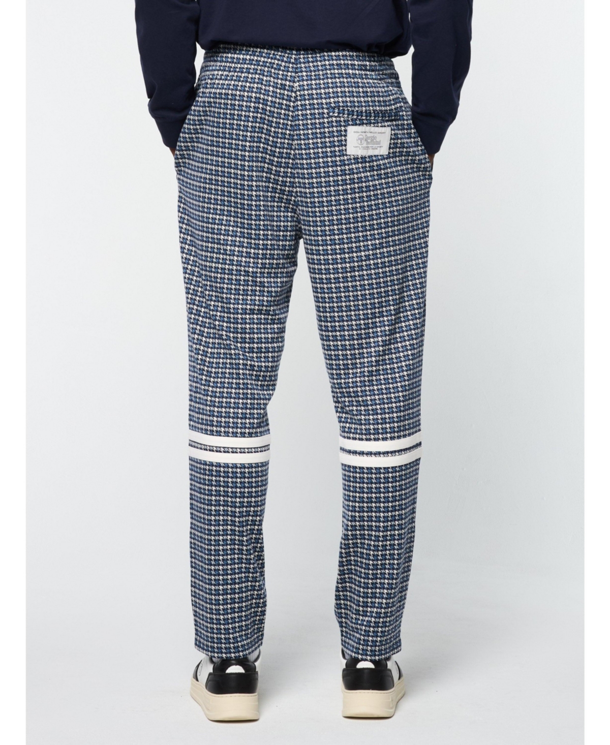 Sergio Tacchini Men's Dallas Houndstooth Track Pant In Blue