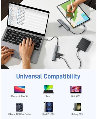 USB-C Hub 10Gbps, USB 3.2 Gen 2 Adapter with 3 USB-A & 1 USB-C Ports