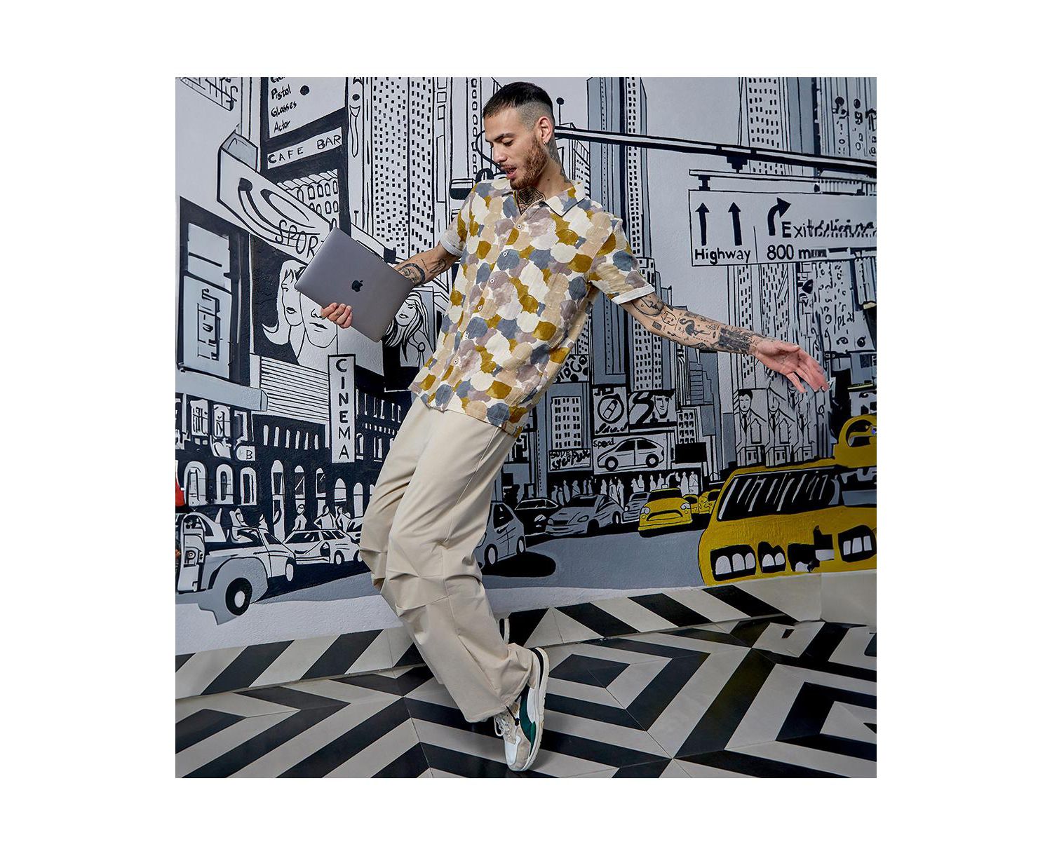 Men's Abstract Print Shirt