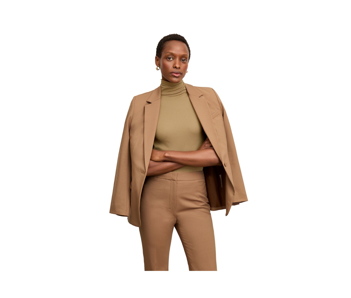 Женский топ M.M.LaFleur Jett - Organic Ribbed Pima Cotton, цвет: Седельно-коричневый — фото 8